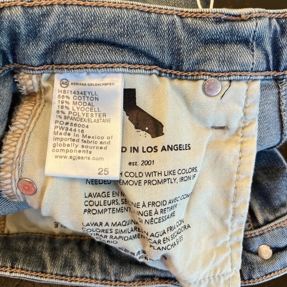 AG Adriano Goldschmied Size 25 Prima Cigarette Leg Jeans Medium Wash Preppy NWT - Picture 9 of 12